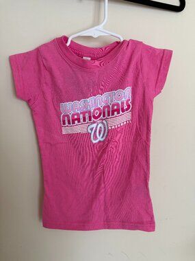Washington Nationals Pink Graphic Tee Girls Youth Size 3 New With Tags
